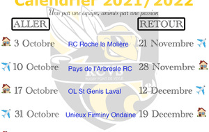 Calendrier Saison 2021/2022