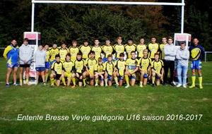 Entente BRESSE VEYLE U 16 
Saison 2016 / 2017 